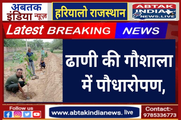 ढाणी की गौशाला में पौधारोपण,