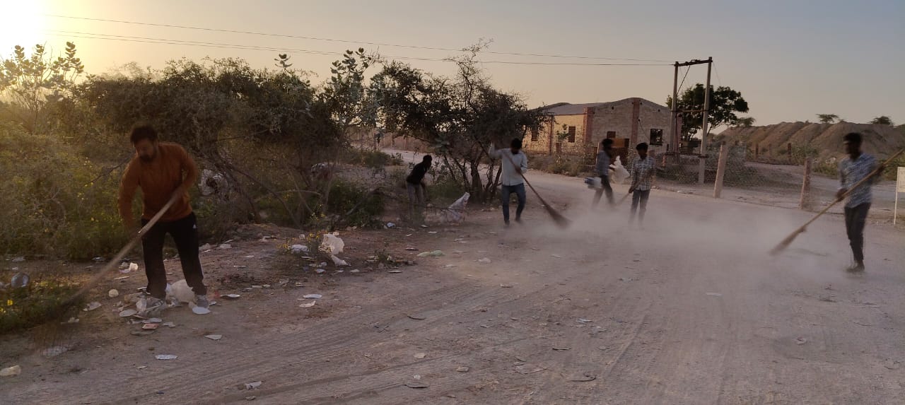 देशनोक करणी माता ओरण परिक्रमा मार्ग पर सफाई अभियान