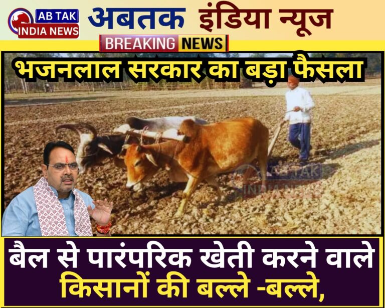 राजस्‍थान में बैल से खेती करने वाले क‍िसानों की बल्‍ले-बल्‍ले,अब सरकार देगी प्रोत्साहन राशि