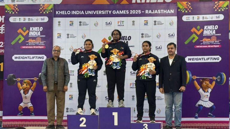 खेलो इंडिया यूनिवर्सिटी गेम्स-2025: शुक्रवार को हुए मुकाबलों में अभिजीत पांडे, खुशबू कुमारी, मगनिति कीर्ति और योगेंद्र सिंह ने जीते स्वर्ण पदक