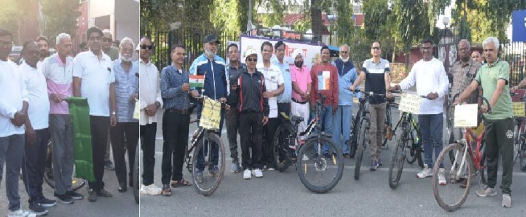 “अतिक्रमण मुक्त बने भीलवाड़ा” थीम पर निकाली विशाल साइकिल रैली