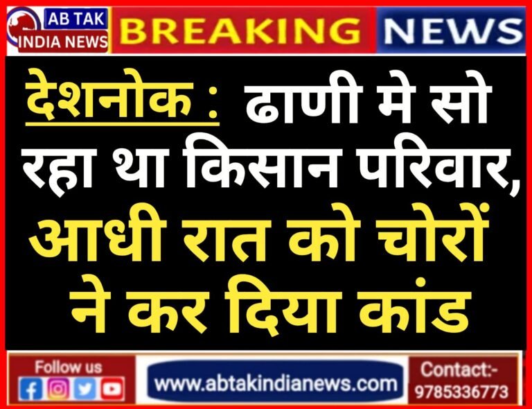 किसान परिवार ढाणी में सो रहा था ,चोरों ने आधी रात को  कर दिया कांड