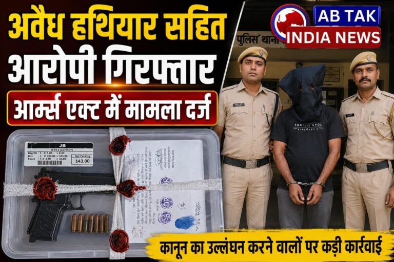 अवैध हथियार सहित बदमाश गिरफ्तार, आर्म्स एक्ट में मामला दर्ज