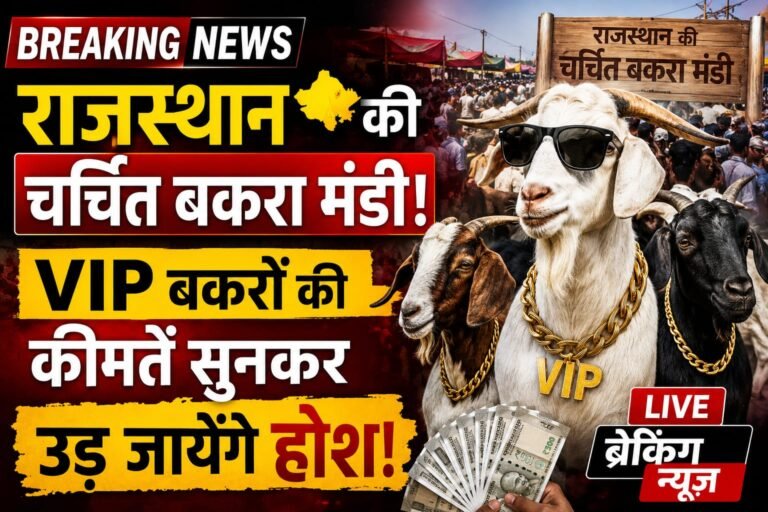 राजस्थान की चर्चित बकरा मंडी! VIP बकरों को देखने उमड़ रही भीड़, कीमतें सुनकर रह जाएंगे दंग