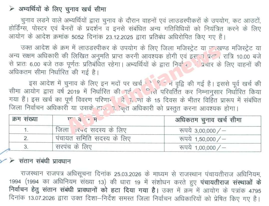 चुनावी खर्च सीमा